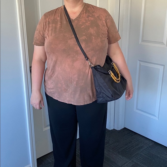 Evan Picone Satchel Black Shoulder Purse Handbag - Picture 6 of 8